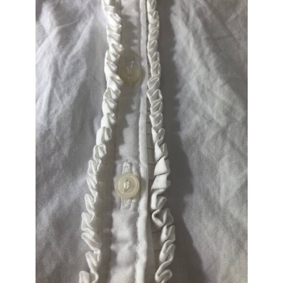 Ralph Lauren White Ruffle Blouse - Picture 3 of 8